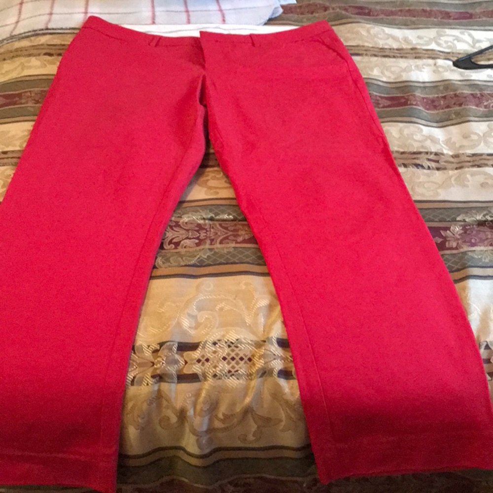 Red dress pants